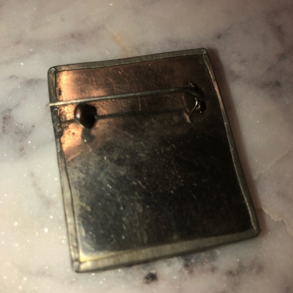 𝅺antique Sterling Scottish Agate Brooch w Raised Intertwined Thistle Motif 1.7” - Picture 3 of 7